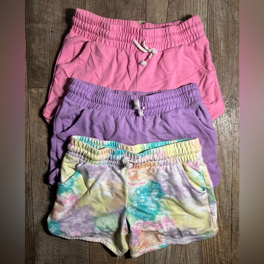 3 pairs of girls XL 14 Cat & Jack lounge cotton shorts.